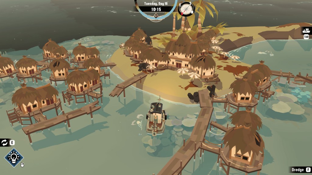 Island resort in Dredge.
